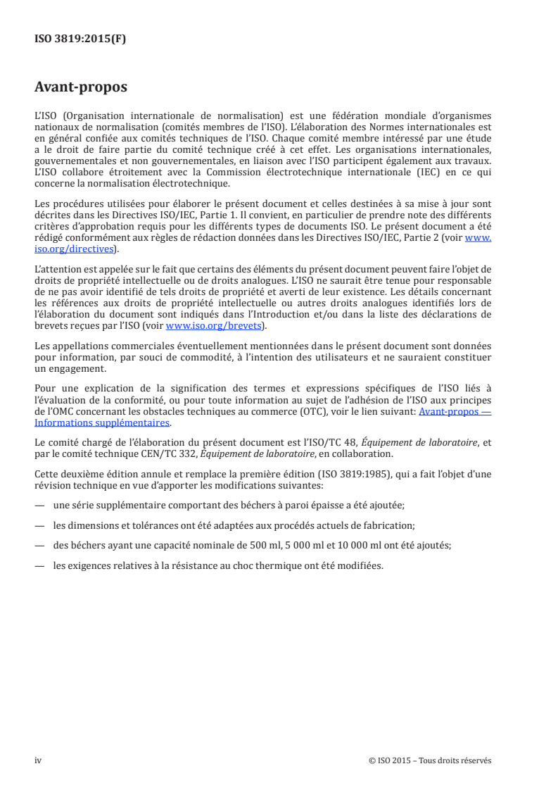 ISO 3819:2015 ISO 3819:2015 - Verrerie de laboratoire — Béchers/10/2015 - Page 4 preview