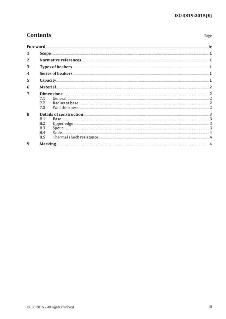 ISO 3819:2015 ISO 3819:2015 - Laboratory glassware — Beakers/10/2015 - Page 3 preview