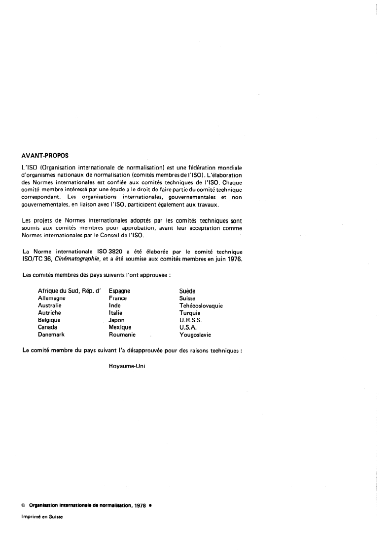 ISO 3820:1978 ISO 3820:1978 - Cinématographie — Tambours dentés pour film cinématographique 8 mm type S — Dimensions et construction/1/1978 - Page 2 preview