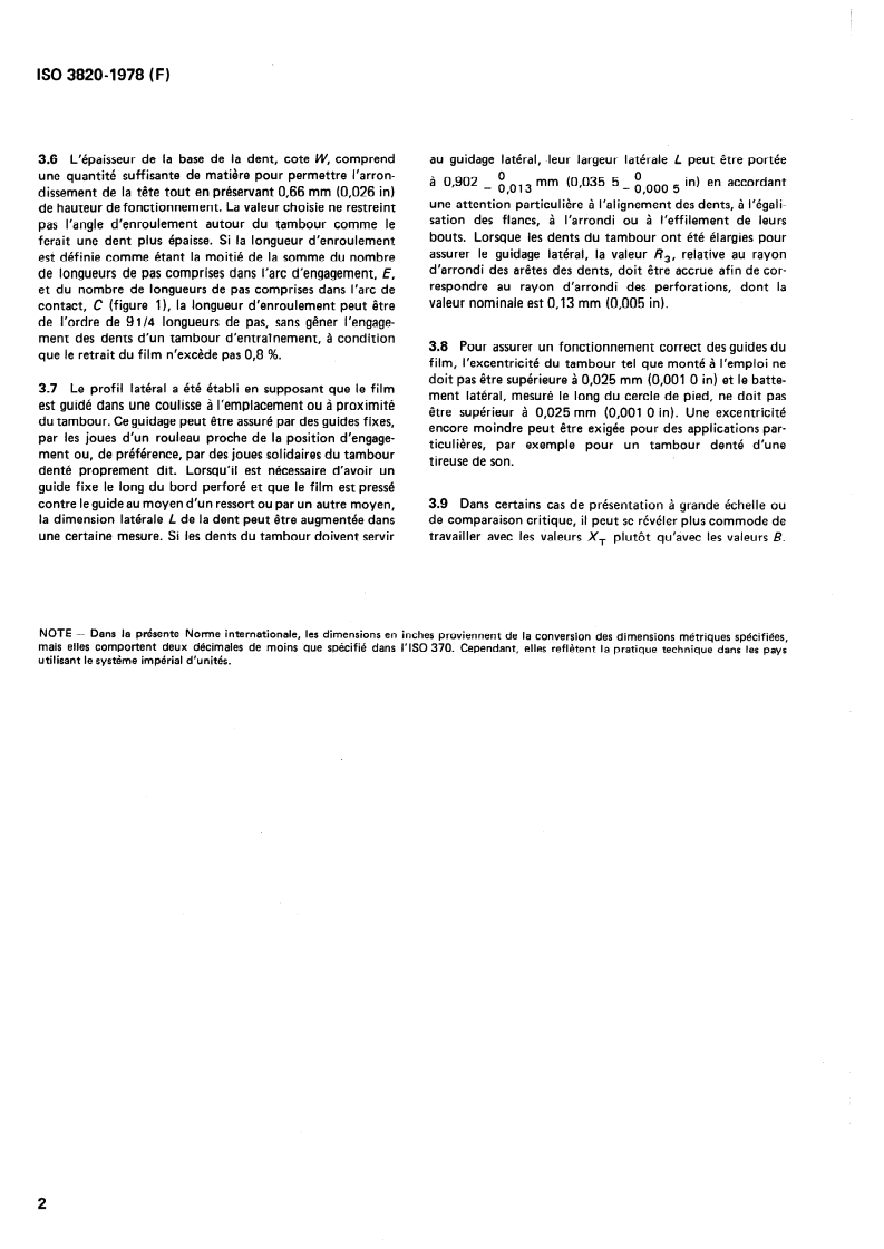 ISO 3820:1978 ISO 3820:1978 - Cinématographie — Tambours dentés pour film cinématographique 8 mm type S — Dimensions et construction/1/1978 - Page 4 preview