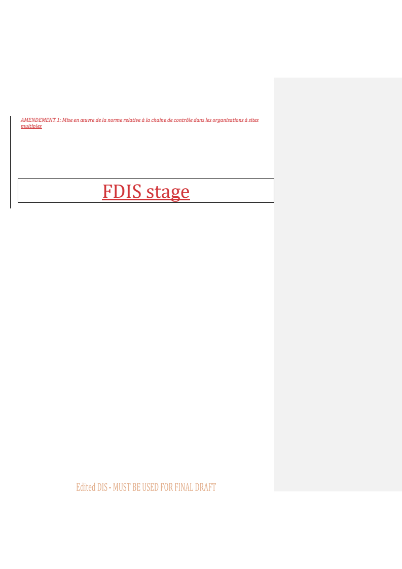 ISO 38200:2018/Amd 1 REDLINE ISO 38200:2018/FDAmd 1 - Chain of custody of wood and wood-based products — Amendment 1: Implementation of the chain of custody standard in organizations with multiple sites - Page 2 preview
