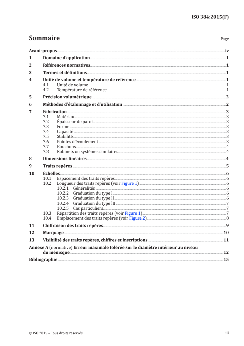ISO 384:2015 ISO 384:2015 - Matériel de laboratoire en verre ou en plastique — Principes de conception et de construction d'instruments volumétriques/7/2015 - Page 3 preview