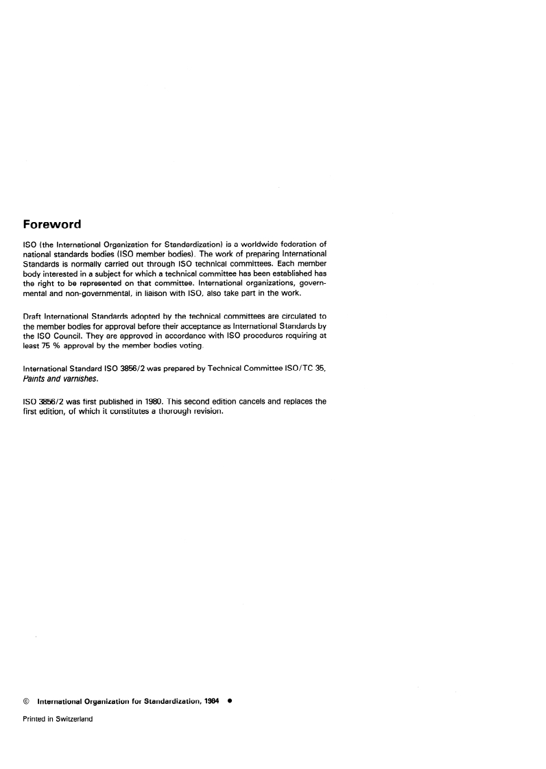 ISO 3856-2:1984 ISO 3856-2:1984 - Paints and varnishes — Determination of "soluble" metal content — Part 2: Determination of antimony content — Flame atomic absorption spectrometric method and Rhodamine B spectrophotometric method/1/1984 - Page 2 preview