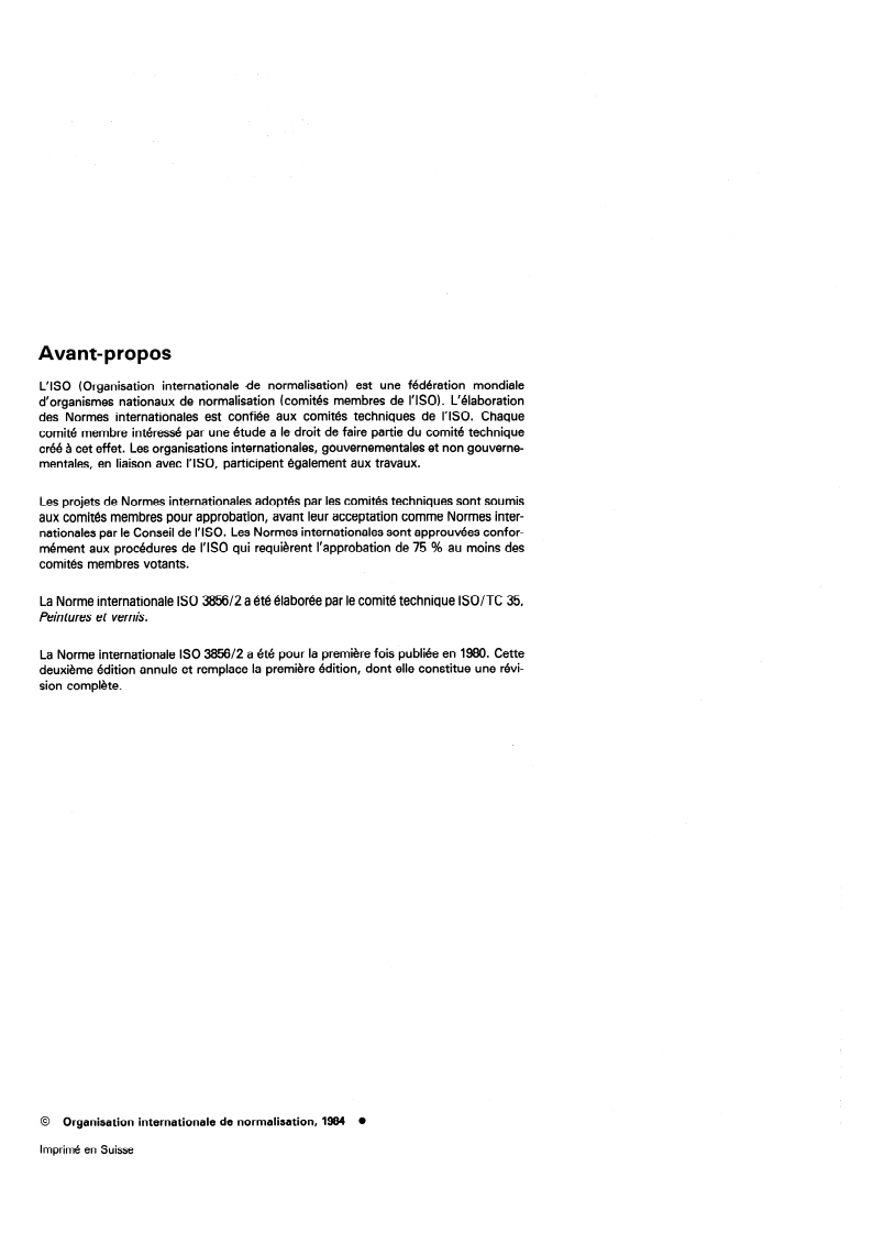 ISO 3856-2:1984 ISO 3856-2:1984 - Peintures et vernis — Détermination de la teneur en métaux "solubles" — Partie 2: Détermination de la teneur en antimoine — Méthode par spectrométrie d'absorption atomique dans la flamme et méthode spectrophotométrique à la rhodamine B/1/1984 - Page 2 preview