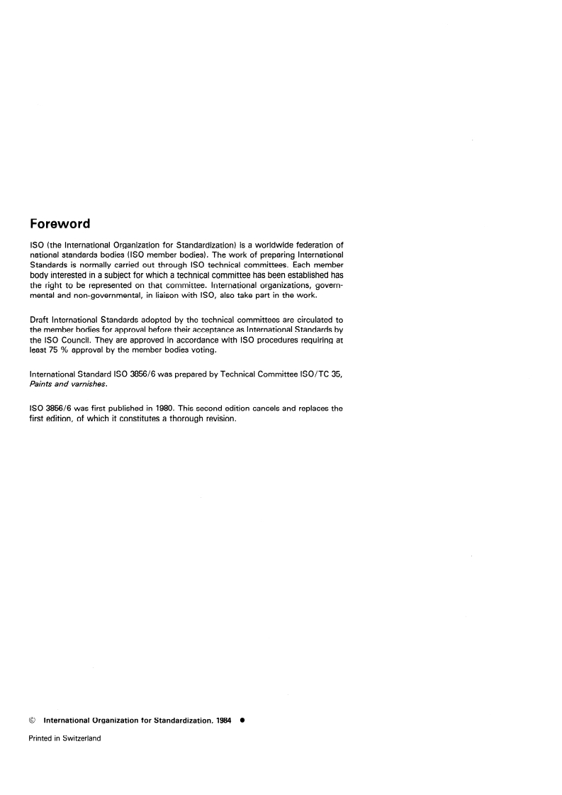 ISO 3856-6:1984 ISO 3856-6:1984 - Paints and varnishes — Determination of "soluble" metal content — Part 6: Determination of total chromium content of the liquid portion of the paint — Flame atomic absorption spectrometric method/1/1984 - Page 2 preview