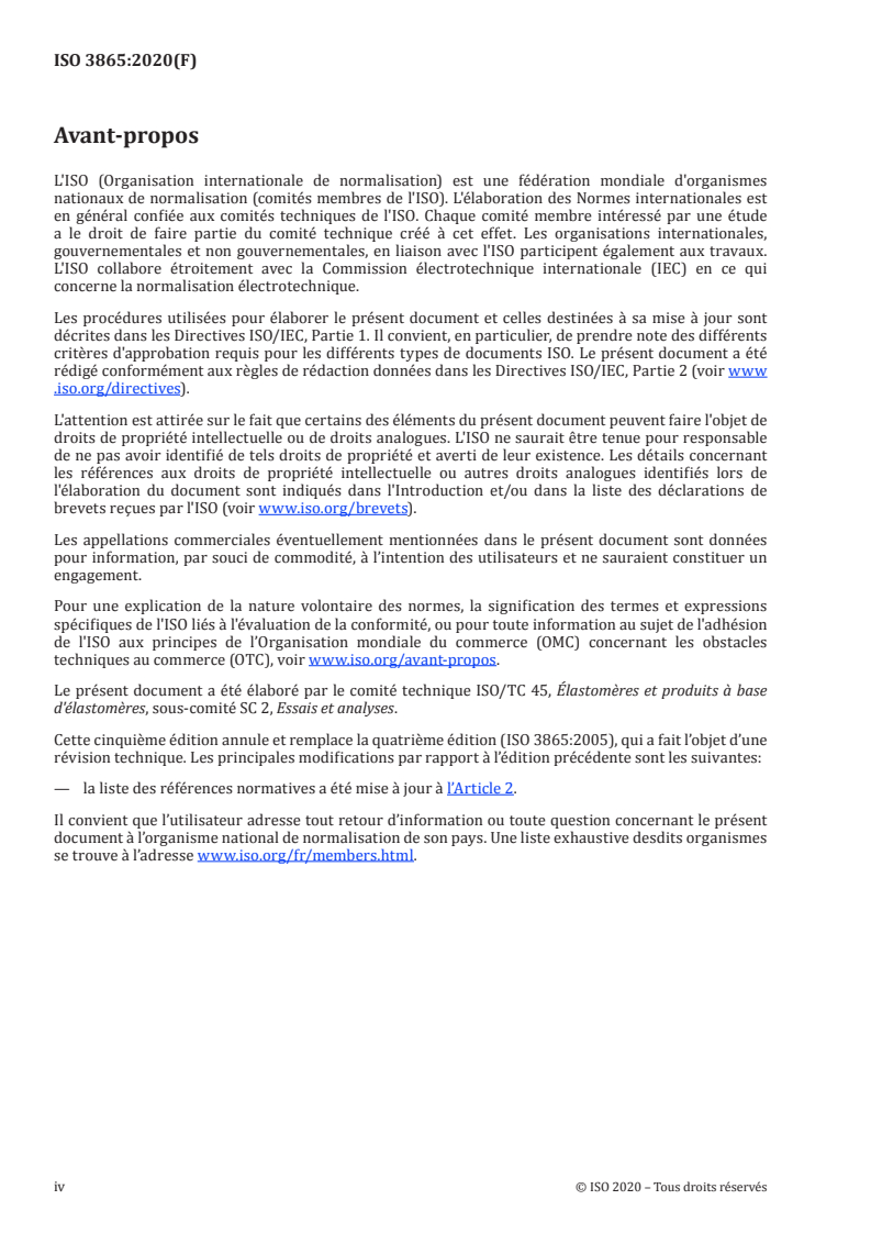 ISO 3865:2020 ISO 3865:2020 - Caoutchouc vulcanisé ou thermoplastique — Méthodes d'essai pour déterminer le tachage lors du contact avec des matières organiques/31/2020 - Page 4 preview