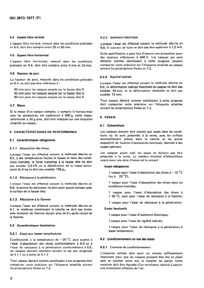 ISO 3873:1977 ISO 3873:1977 - Casques de protection pour l'industrie/1/1977 - Page 4 preview