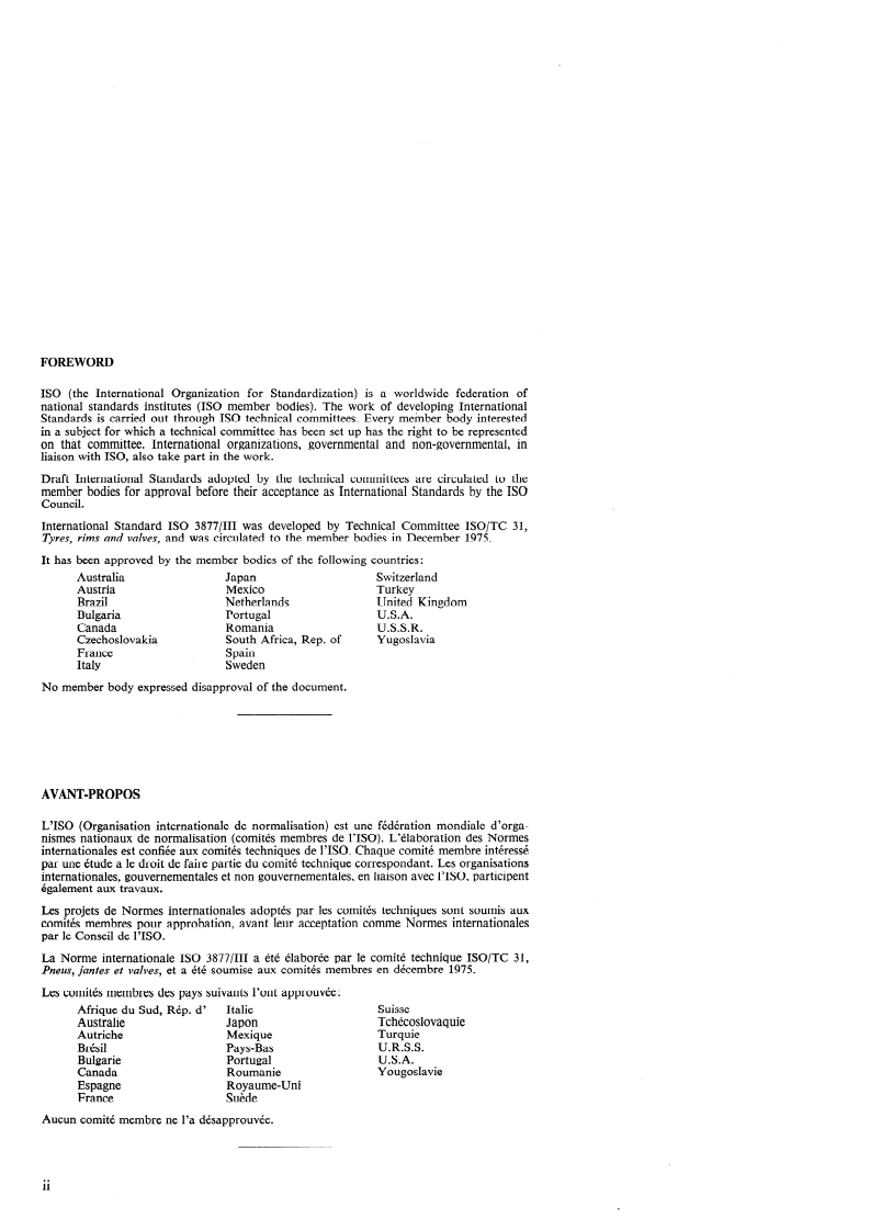 ISO 3877-3:1978 ISO 3877-3:1978 - Tyres, valves and tubes — List of equivalent terms — Part 3: Tubes/1/1978 - Page 2 preview