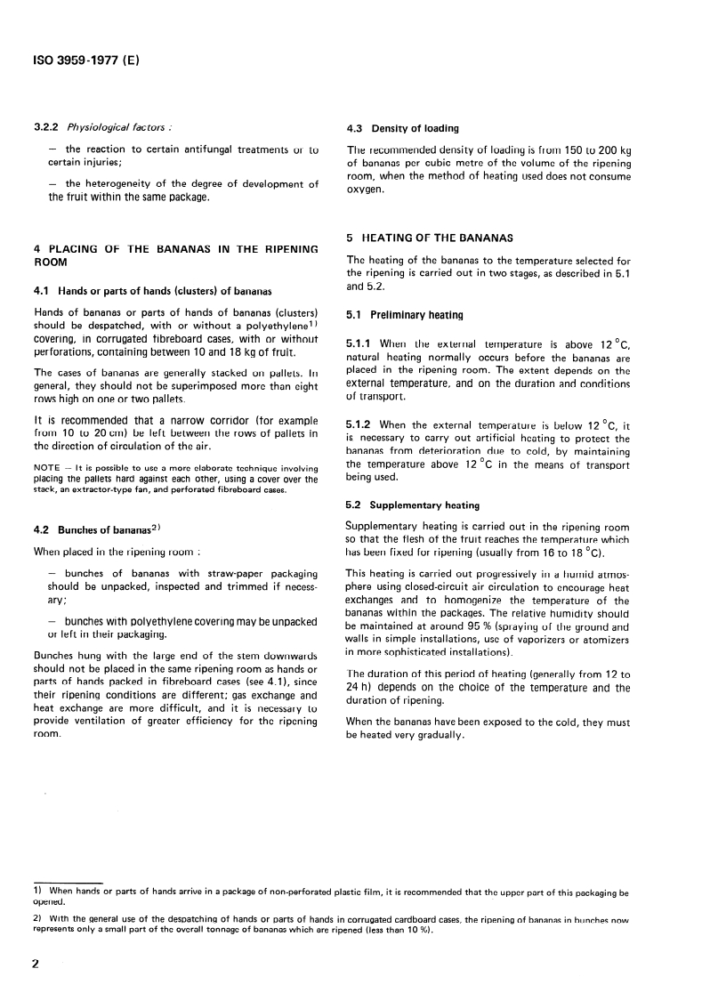 SIST ISO 3959:1996 ISO 3959:1977 - Green bananas — Ripening conditions/1/1977 - Page 4 preview