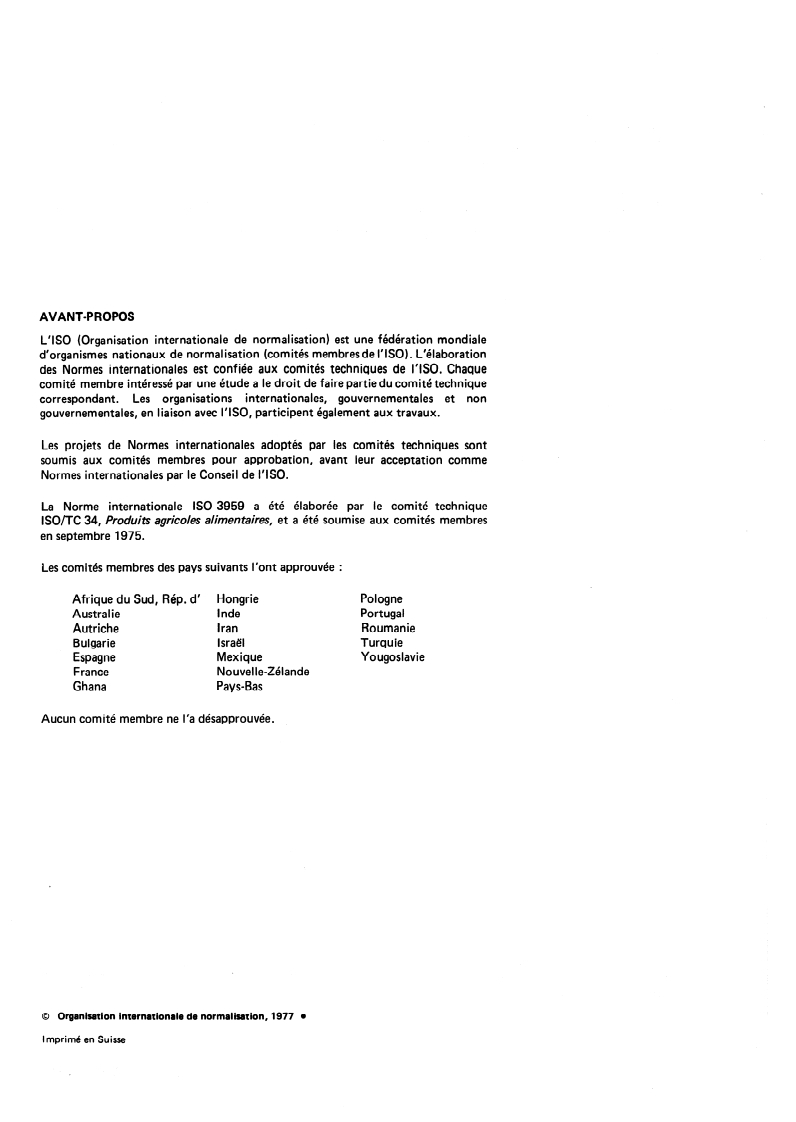 SIST ISO 3959:1996 ISO 3959:1977 - Bananes vertes — Conditions de maturation/1/1977 - Page 2 preview