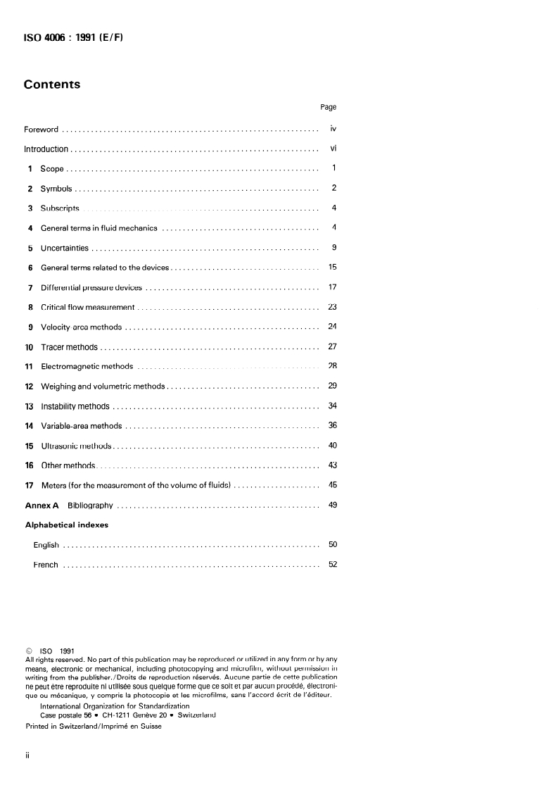 SIST ISO 4006:1996 ISO 4006:1991 - Measurement of fluid flow in closed conduits — Vocabulary and symbols/16/1991 - Page 2 preview