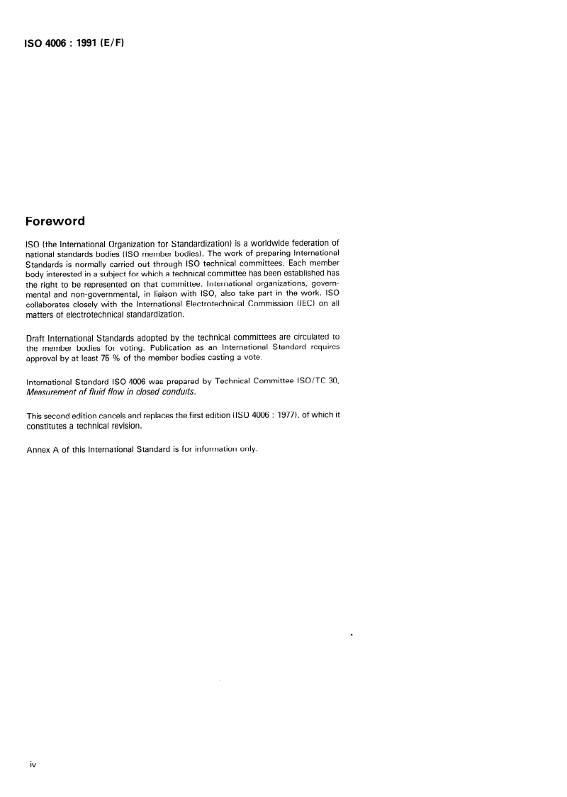 SIST ISO 4006:1996 ISO 4006:1991 - Measurement of fluid flow in closed conduits — Vocabulary and symbols/16/1991 - Page 4 preview