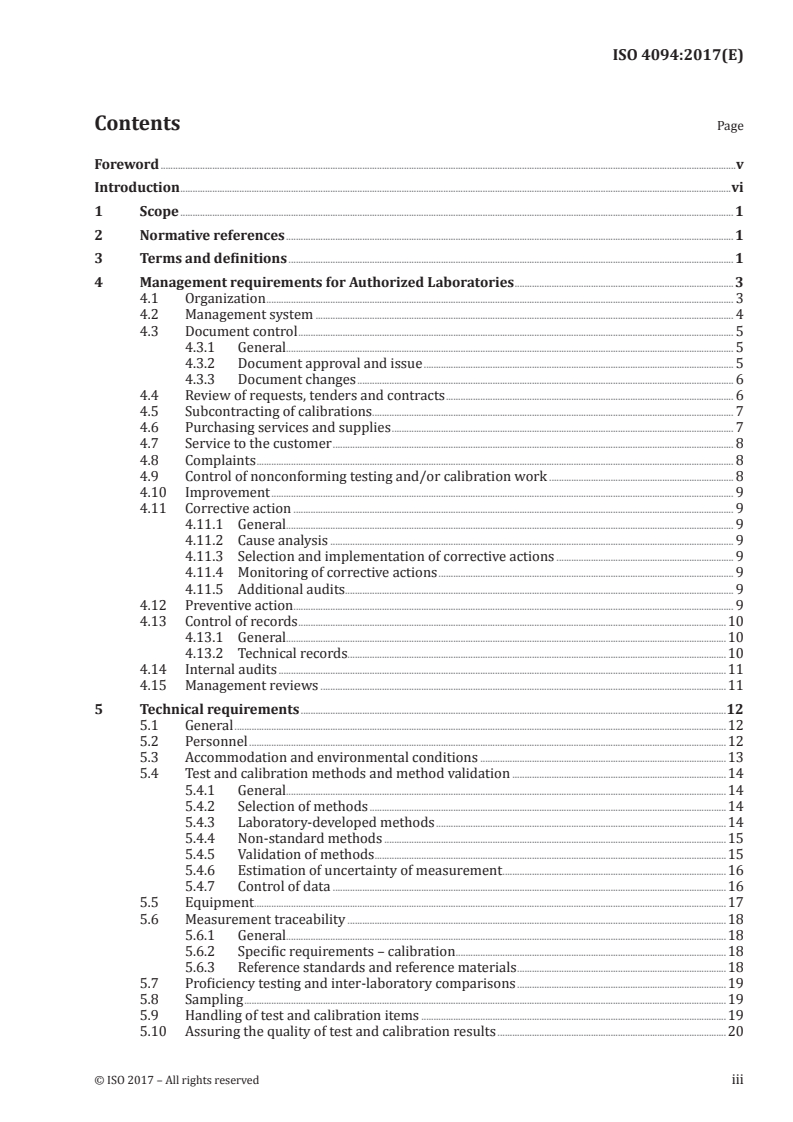 ISO 4094:2017 ISO 4094:2017 - Paper, board and pulps — General requirements for the competence of laboratories authorized for the issue of optical reference transfer standards of level 3/4/2017 - Page 3 preview
