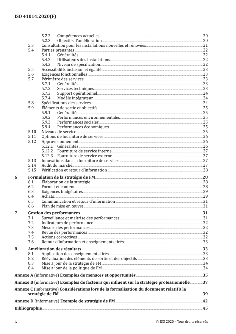 ISO 41014:2020 ISO 41014:2020 - Facility management — Élaboration d'une stratégie de facility management/28/2020 - Page 4 preview