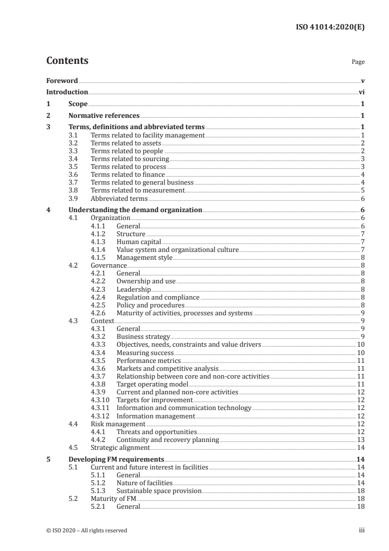 ISO 41014:2020 ISO 41014:2020 - Facility management — Development of a facility management strategy/9/2020 - Page 3 preview