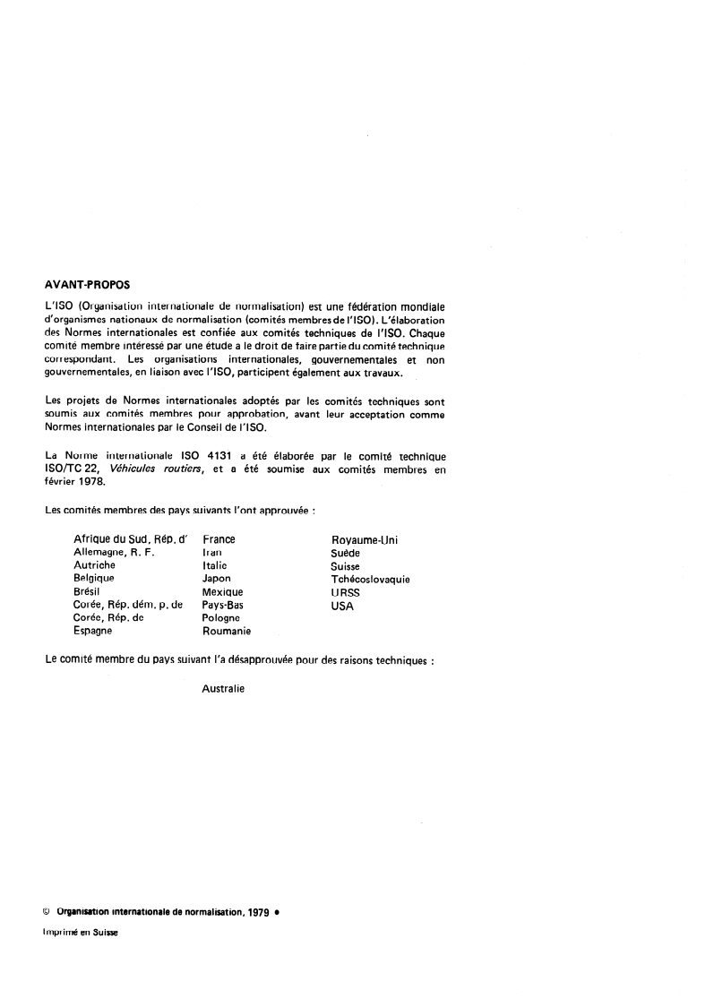 ISO 4131:1979 ISO 4131:1979 - Véhicules routiers — Code de dimensions pour voitures particulières/1/1979 - Page 4 preview