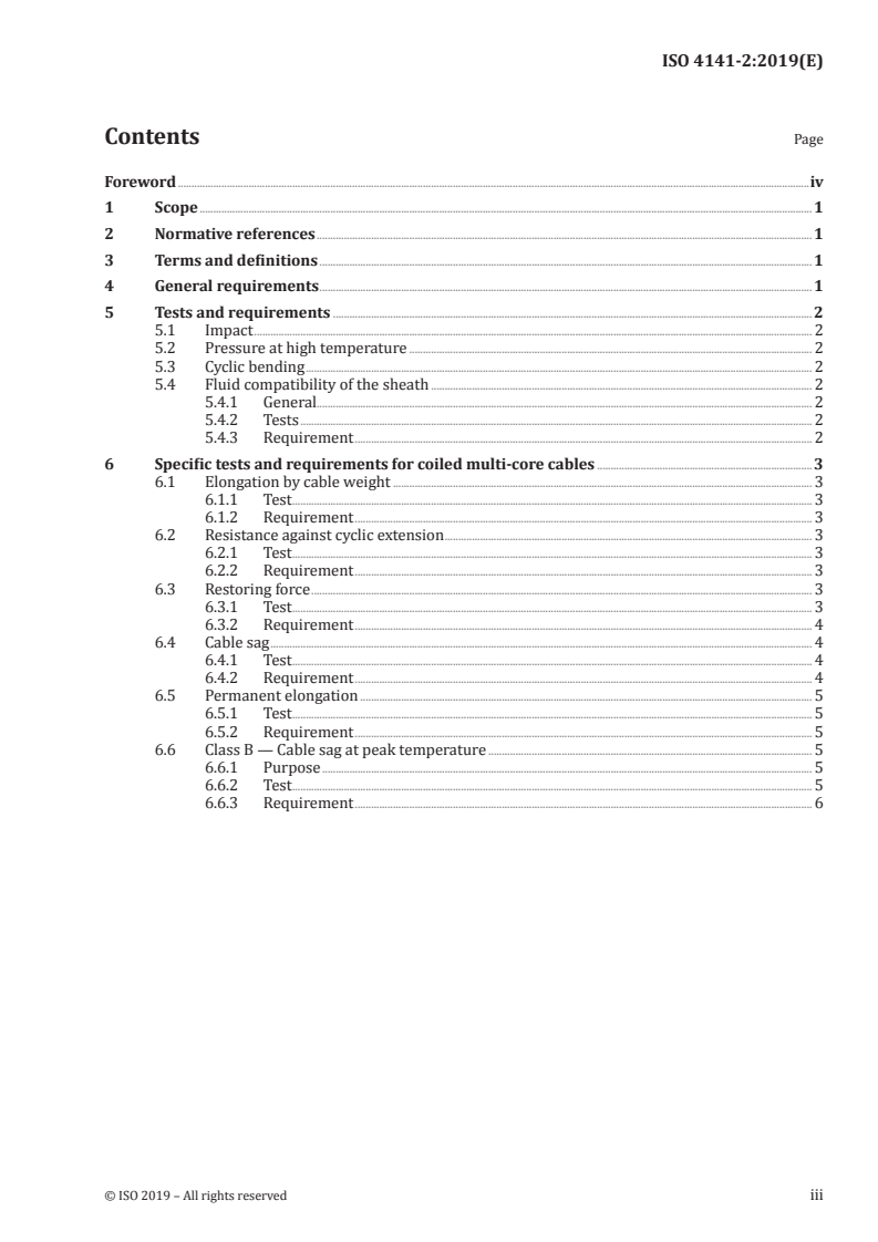 ISO 4141-2:2019 ISO 4141-2:2019 - Road vehicles — Multi-core connecting cables — Part 2: Test methods and requirements for high performance sheathed cables/1/2019 - Page 3 preview