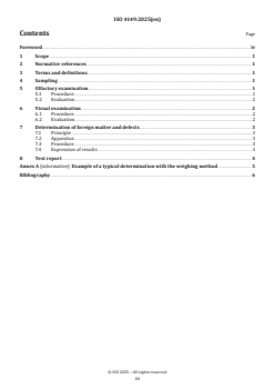 ISO 4149:2025 - Green coffee — Olfactory and visual examination and determination of foreign matter and defects
Released:21. 11. 2025 - Page 3 preview