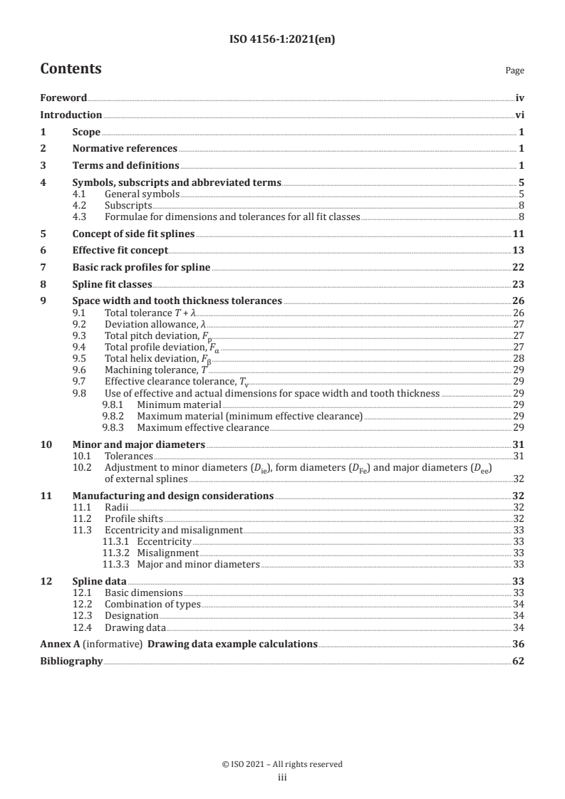ISO 4156-1:2021 ISO 4156-1:2021 - Straight cylindrical involute splines — Metric module, side fit — Part 1: Generalities/15/2025 - Page 3 preview