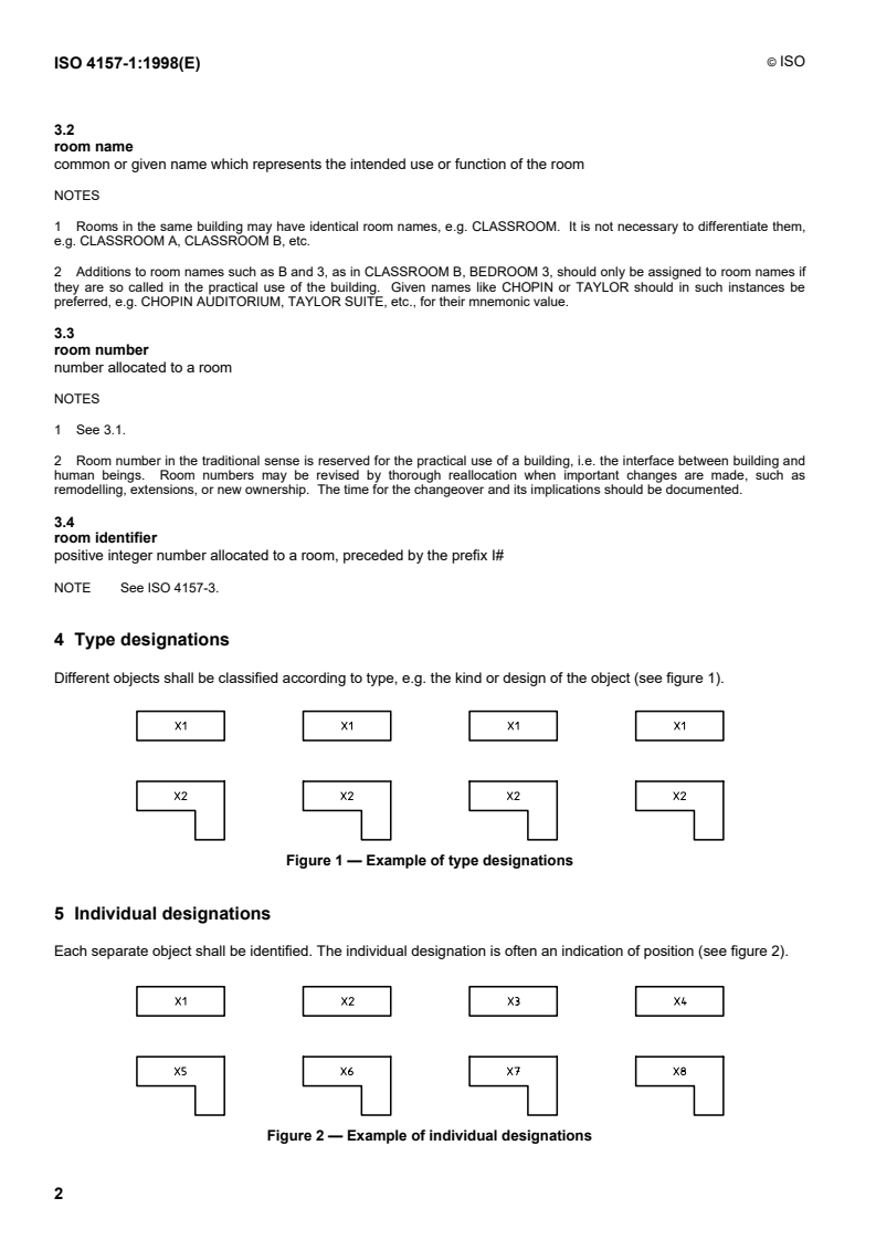 ISO 4157-1:1998 ISO 4157-1:1998 - Construction drawings — Designation systems — Part 1: Buildings and parts of buildings/10/1998 - Page 4 preview