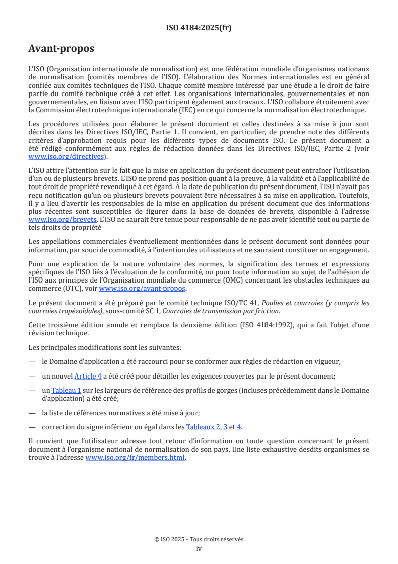 ISO 4184:2025 ISO 4184:2025 - Transmissions par courroies — Courroies trapézoïdales classiques et étroites — Longueurs dans le système de référence
Released:10/27/2025 - Page 4 preview