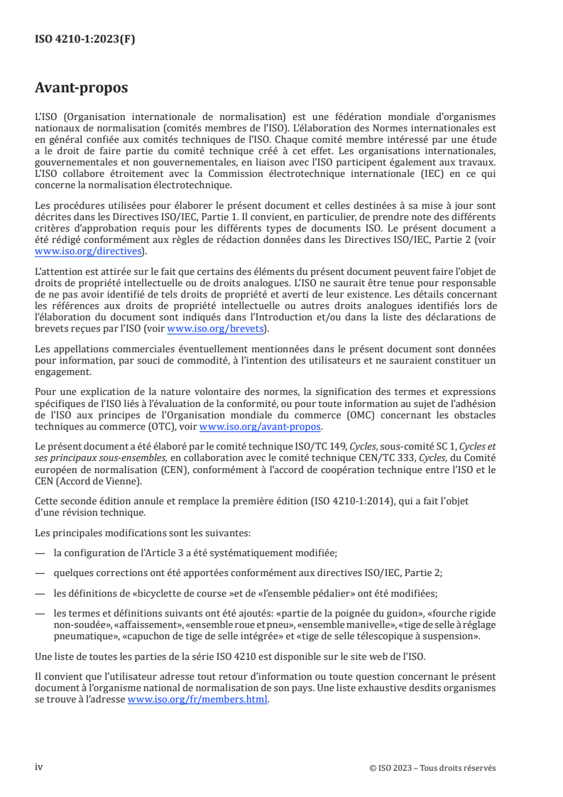 ISO 4210-1:2023 ISO 4210-1:2023 - Cycles — Exigences de sécurité pour les bicyclettes — Partie 1: Vocabulaire
Released:8/25/2023 - Page 4 preview