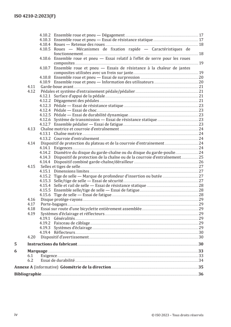 ISO 4210-2:2023 ISO 4210-2:2023 - Cycles — Exigences de sécurité pour les bicyclettes — Partie 2: Exigences pour bicyclettes de ville et tout chemin (trekking), jeunes adultes, tout-terrain et de course
Released:8/29/2023 - Page 4 preview