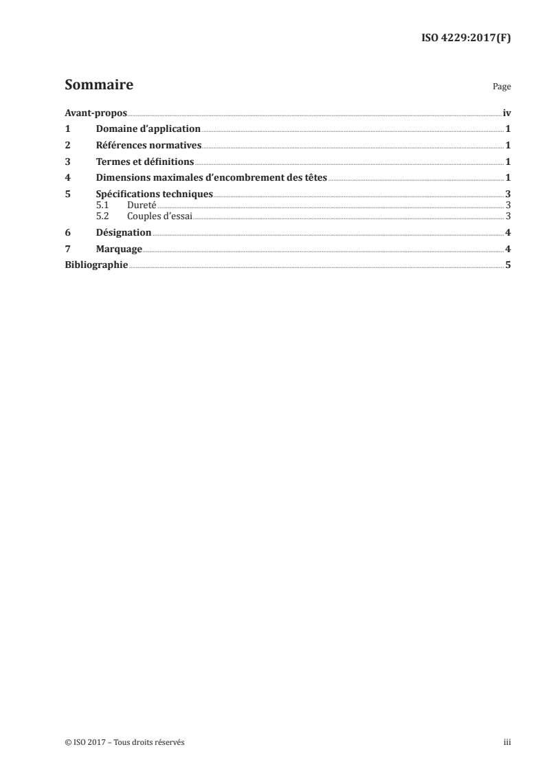ISO 4229:2017 ISO 4229:2017 - Outils de manoeuvre pour vis et écrous — Clés à fourche simples pour applications aux couples plus faibles — Dimensions extérieures maximales d'encombrement des têtes et couples d'essai/4/2017 - Page 3 preview