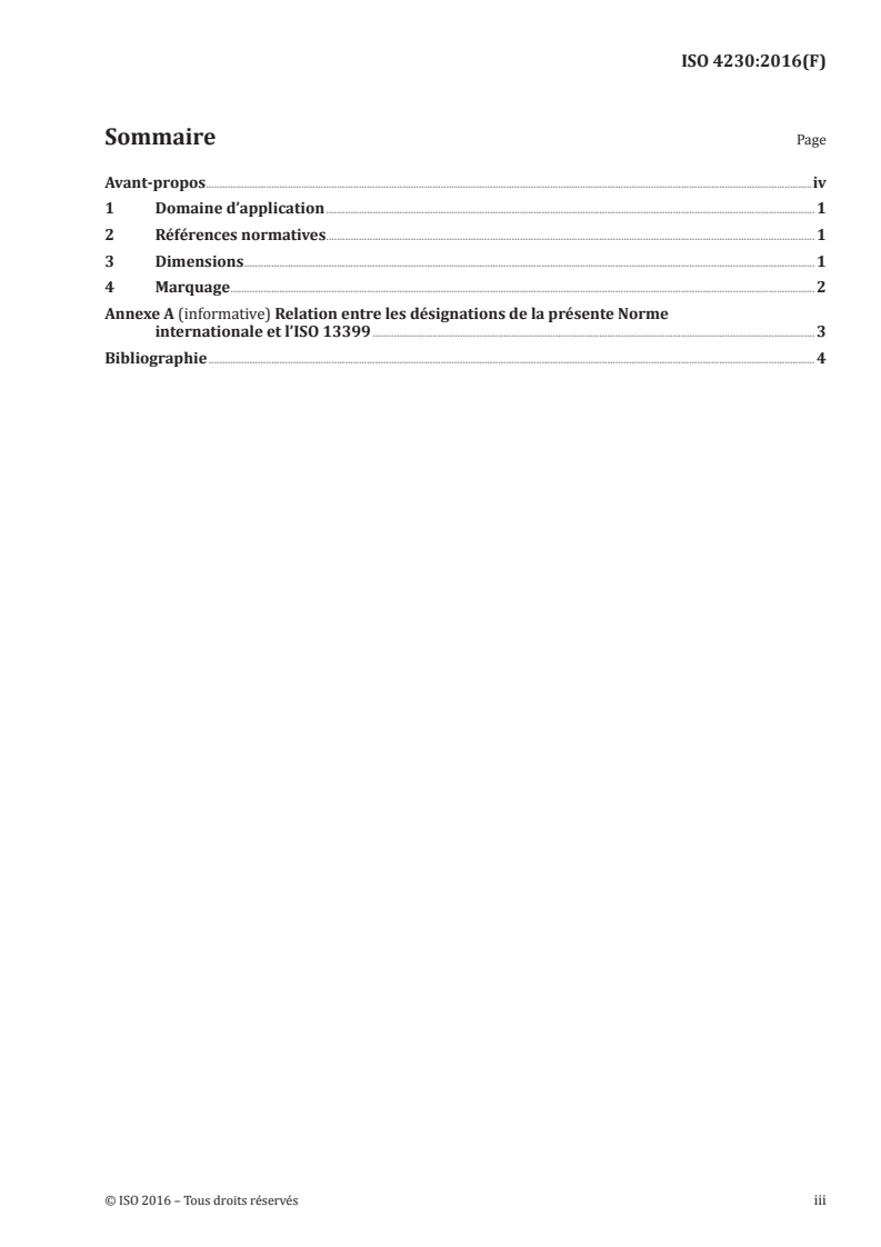 ISO 4230:2016 ISO 4230:2016 - Filières rondes de filetage, à main et à machine, pour filetages coniques de tuyauterie — Série R/6/2016 - Page 3 preview
