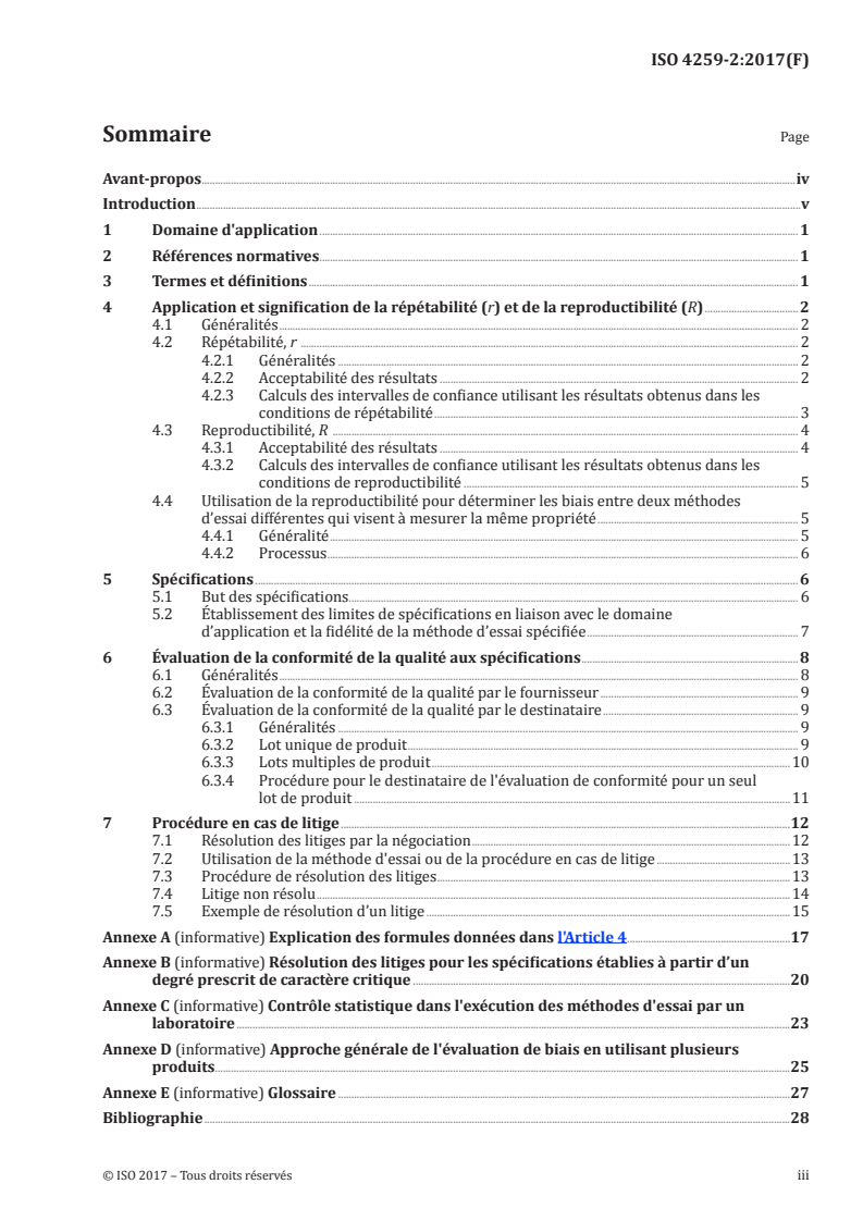 ISO 4259-2:2017 ISO 4259-2:2017 - Produits pétroliers et connexes — Fidélité des méthodes de mesure et de leurs résultats — Partie 2: Application des valeurs de fidélité relatives aux méthodes d'essai/7/2018 - Page 3 preview