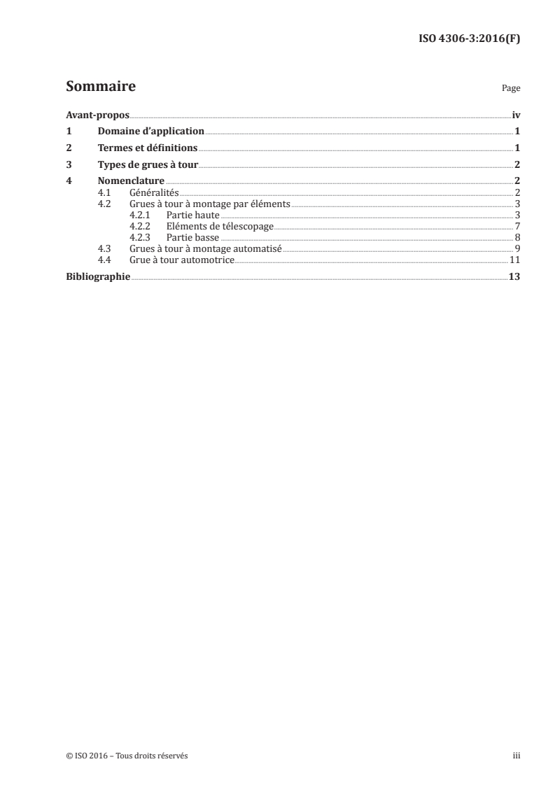 ISO 4306-3:2016 ISO 4306-3:2016 - Appareils de levage à charge suspendue — Vocabulaire — Partie 3: Grues à tour/10/2016 - Page 3 preview