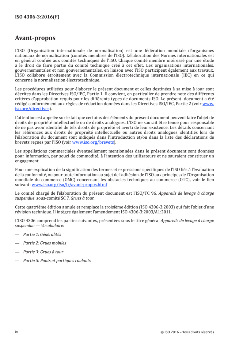ISO 4306-3:2016 ISO 4306-3:2016 - Appareils de levage à charge suspendue — Vocabulaire — Partie 3: Grues à tour/10/2016 - Page 4 preview