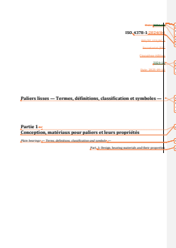 REDLINE ISO 4378-1:2024 - Paliers lisses — Termes, définitions, classification et symboles — Partie 1: Conception, matériaux pour paliers et leurs propriétés
Released:10/10/2025 - Page 1 preview