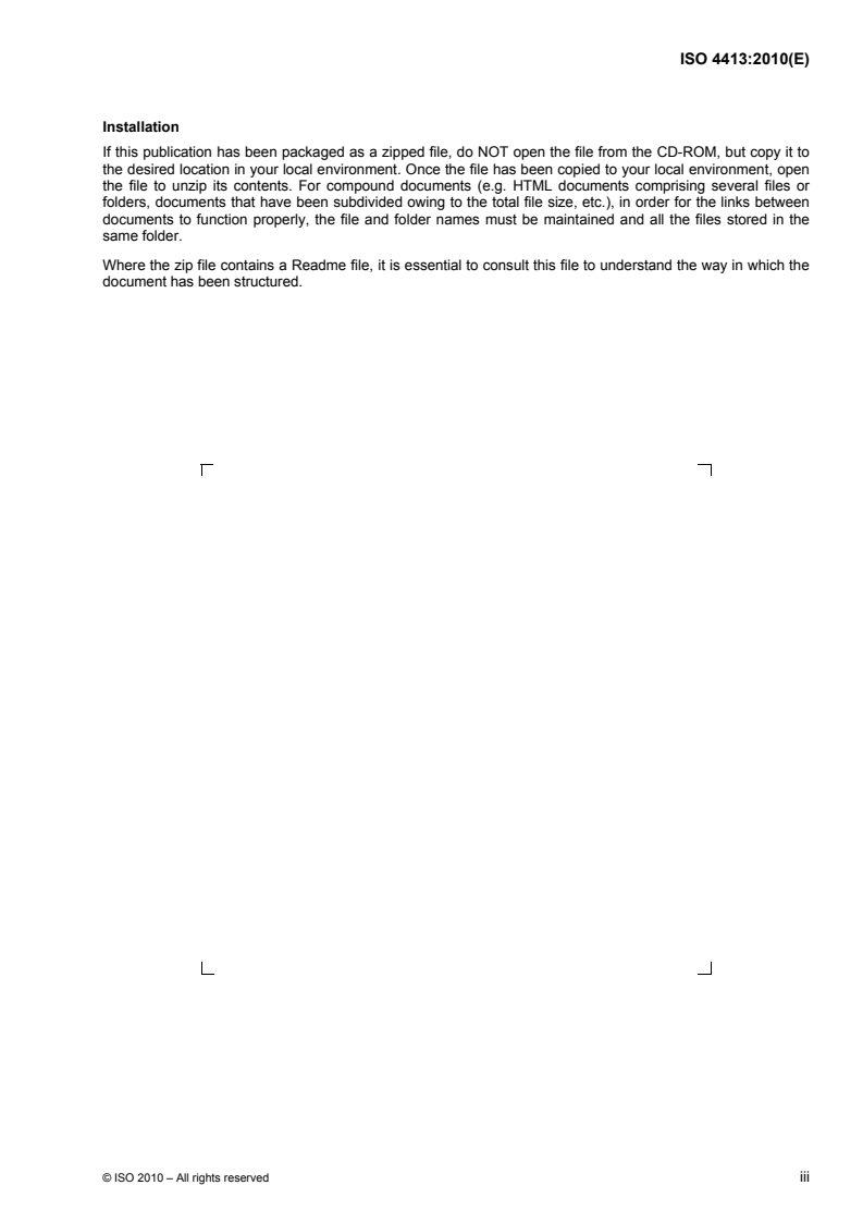 ISO 4413:2010 ISO 4413:2010 - Hydraulic fluid power — General rules and safety requirements for systems and their components/5/2010 - Page 3 preview