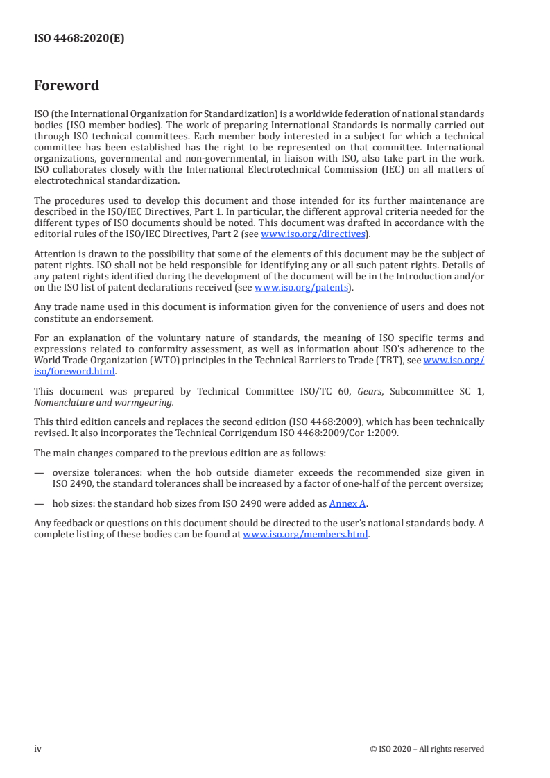 ISO 4468:2020 ISO 4468:2020 - Gear hobs — Accuracy requirements/28/2020 - Page 4 preview