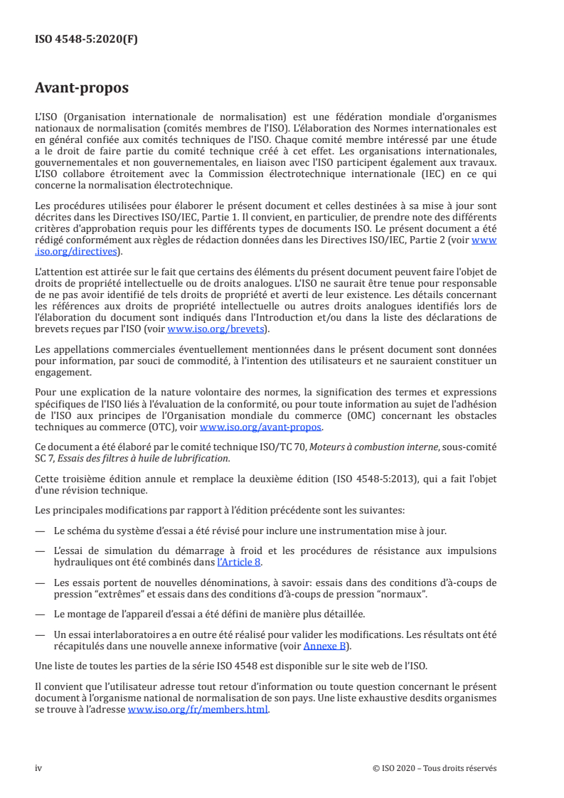 ISO 4548-5:2020 ISO 4548-5:2020 - Méthodes d'essai des filtres à huile de lubrification à passage intégral pour moteurs à combustion interne — Partie 5: Méthode d'essai de résistance aux impulsions hydrauliques/9/2020 - Page 4 preview