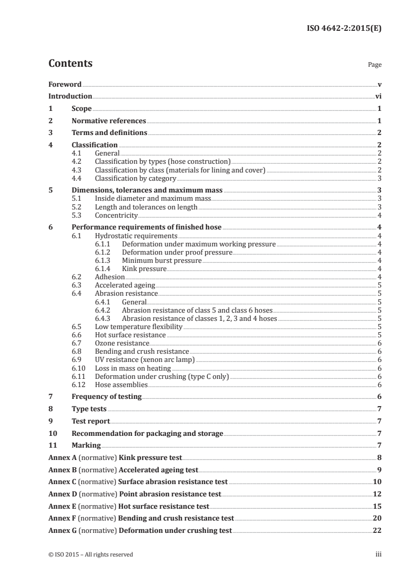 ISO 4642-2:2015 ISO 4642-2:2015 - Rubber and plastics hoses, non-collapsible, for fire-fighting service — Part 2: Semi-rigid hoses (and hose assemblies) for pumps and vehicles/23/2015 - Page 3 preview