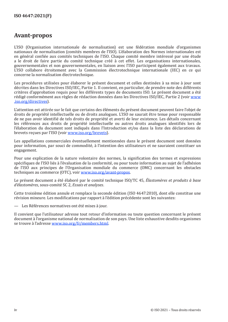 ISO 4647:2021 ISO 4647:2021 - Caoutchouc vulcanisé — Détermination de l'adhérence statique au câblé textile — Essai d'arrachement en H
Released:8/2/2021 - Page 4 preview
