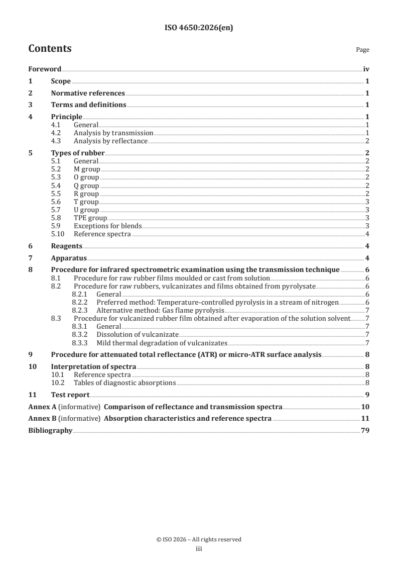 ISO 4650:2026 ISO 4650:2026 - Rubber — Identification — Infrared spectrometric methods - Page 3 preview