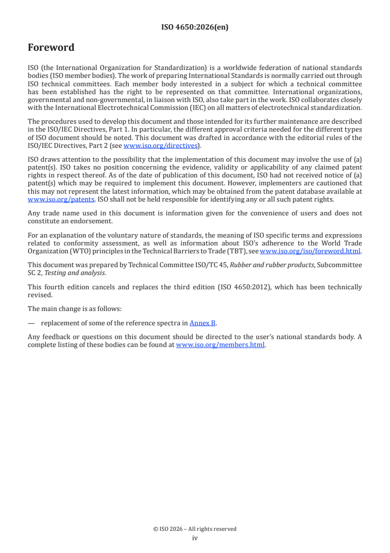 ISO 4650:2026 ISO 4650:2026 - Rubber — Identification — Infrared spectrometric methods - Page 4 preview