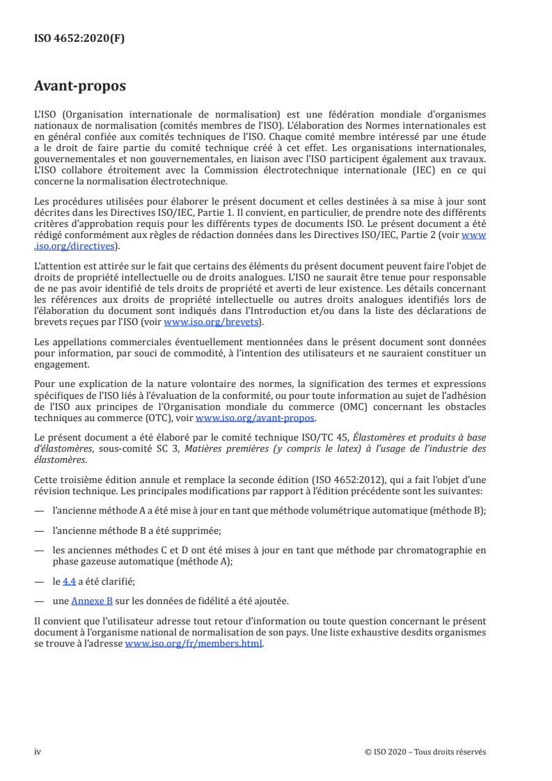ISO 4652:2020 ISO 4652:2020 - Ingrédients de mélange du caoutchouc — Noir de carbone — Détermination de la surface spécifique par méthodes par adsorption d'azote — Modes opératoires à un point de mesure/23/2020 - Page 4 preview