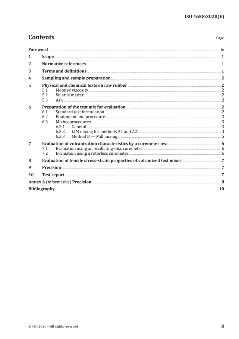 ISO 4658:2020 ISO 4658:2020 - Acrylonitrile-butadiene rubber (NBR) — Evaluation procedure/11/2020 - Page 3 preview