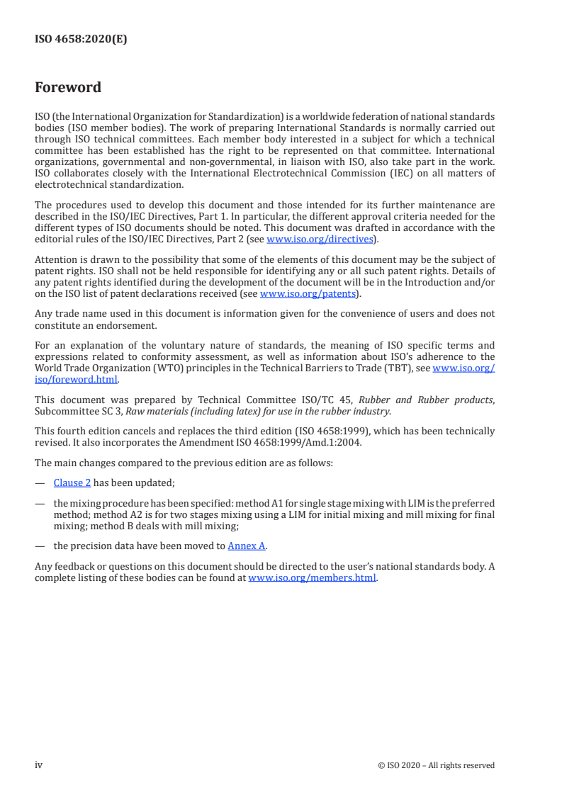 ISO 4658:2020 ISO 4658:2020 - Acrylonitrile-butadiene rubber (NBR) — Evaluation procedure/11/2020 - Page 4 preview