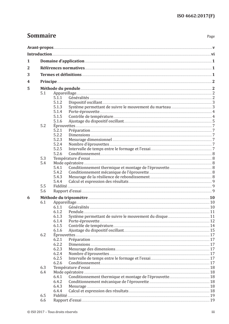 ISO 4662:2017 ISO 4662:2017 - Caoutchouc vulcanisé ou thermoplastique — Détermination de la résilience de rebondissement/12/2017 - Page 3 preview