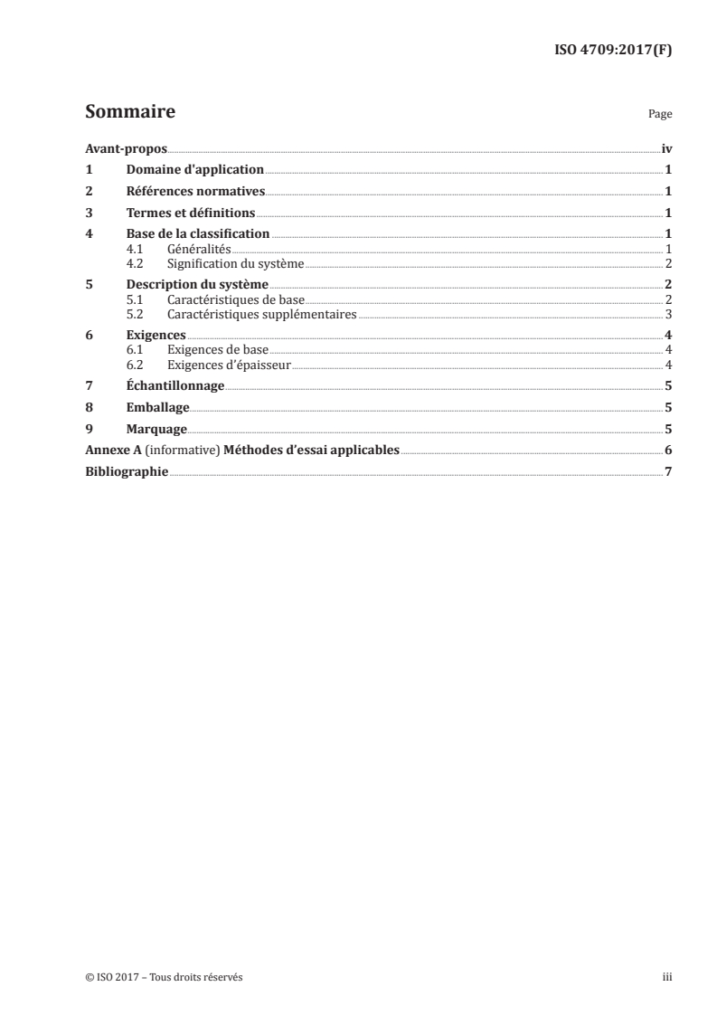 ISO 4709:2017 ISO 4709:2017 - Aggloméré composé de liège — Matériau pour joints pour industries mécaniques — Système de classification, exigences, échantillonnage, emballage et marquage/3/2017 - Page 3 preview