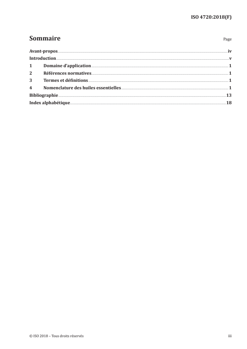 ISO 4720:2018 ISO 4720:2018 - Huiles essentielles — Nomenclature/30/2018 - Page 3 preview