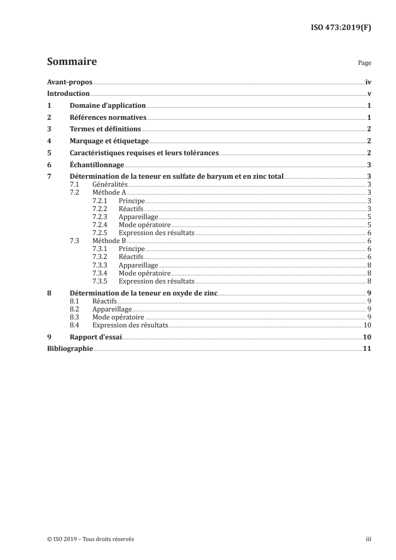 ISO 473:2019 ISO 473:2019 - Lithopone — Exigences générales et méthodes d'essai/28/2020 - Page 3 preview