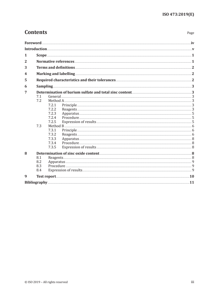 ISO 473:2019 ISO 473:2019 - Lithopone pigments — General requirements and methods of testing/28/2019 - Page 3 preview