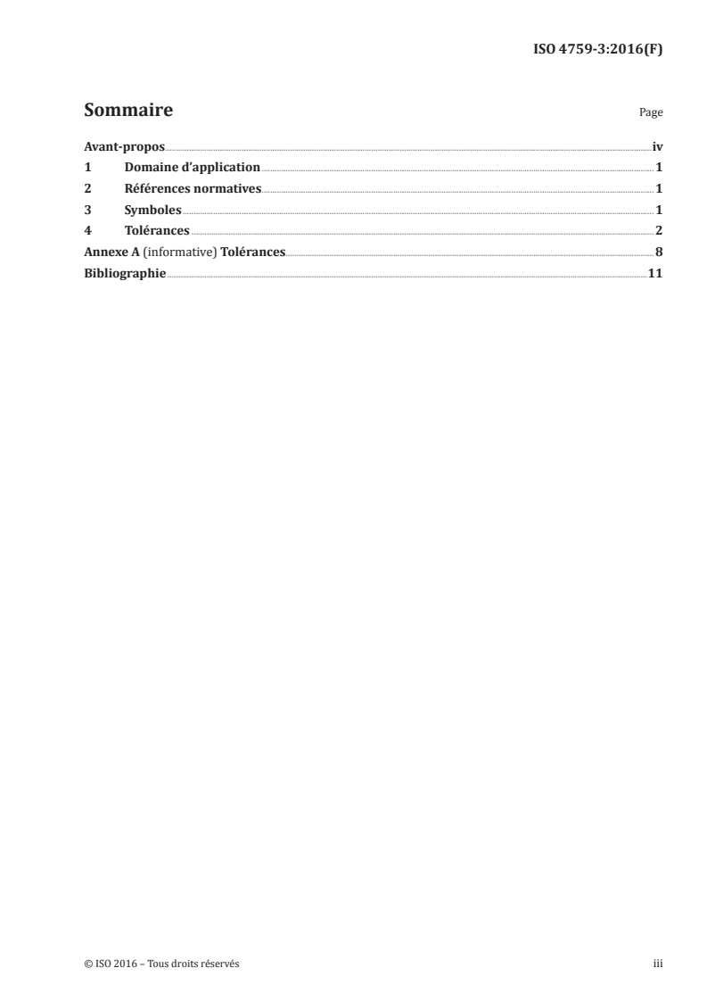 ISO 4759-3:2016 ISO 4759-3:2016 - Tolérances pour fixations — Partie 3: Rondelles pour vis et écrous — Grades A, C et F/1/2016 - Page 3 preview