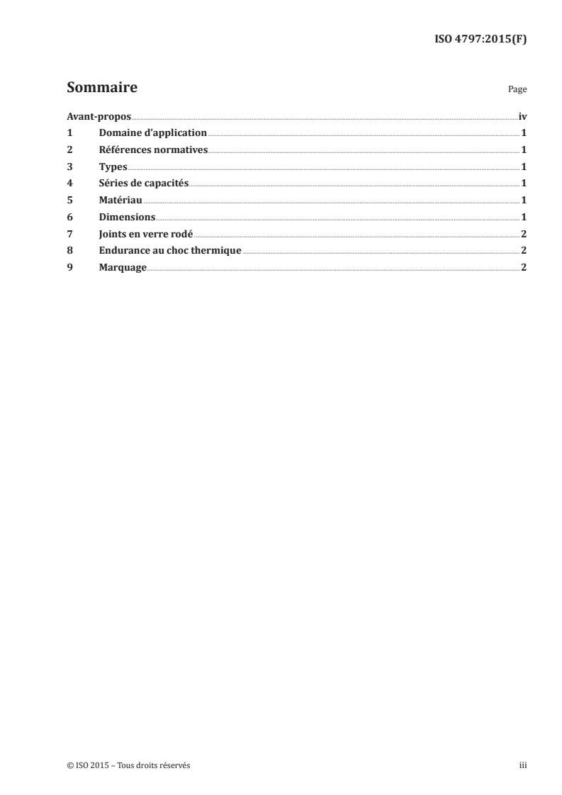 ISO 4797:2015 ISO 4797:2015 - Verrerie de laboratoire — Fioles coniques et ballons à joint conique rodé/14/2015 - Page 3 preview